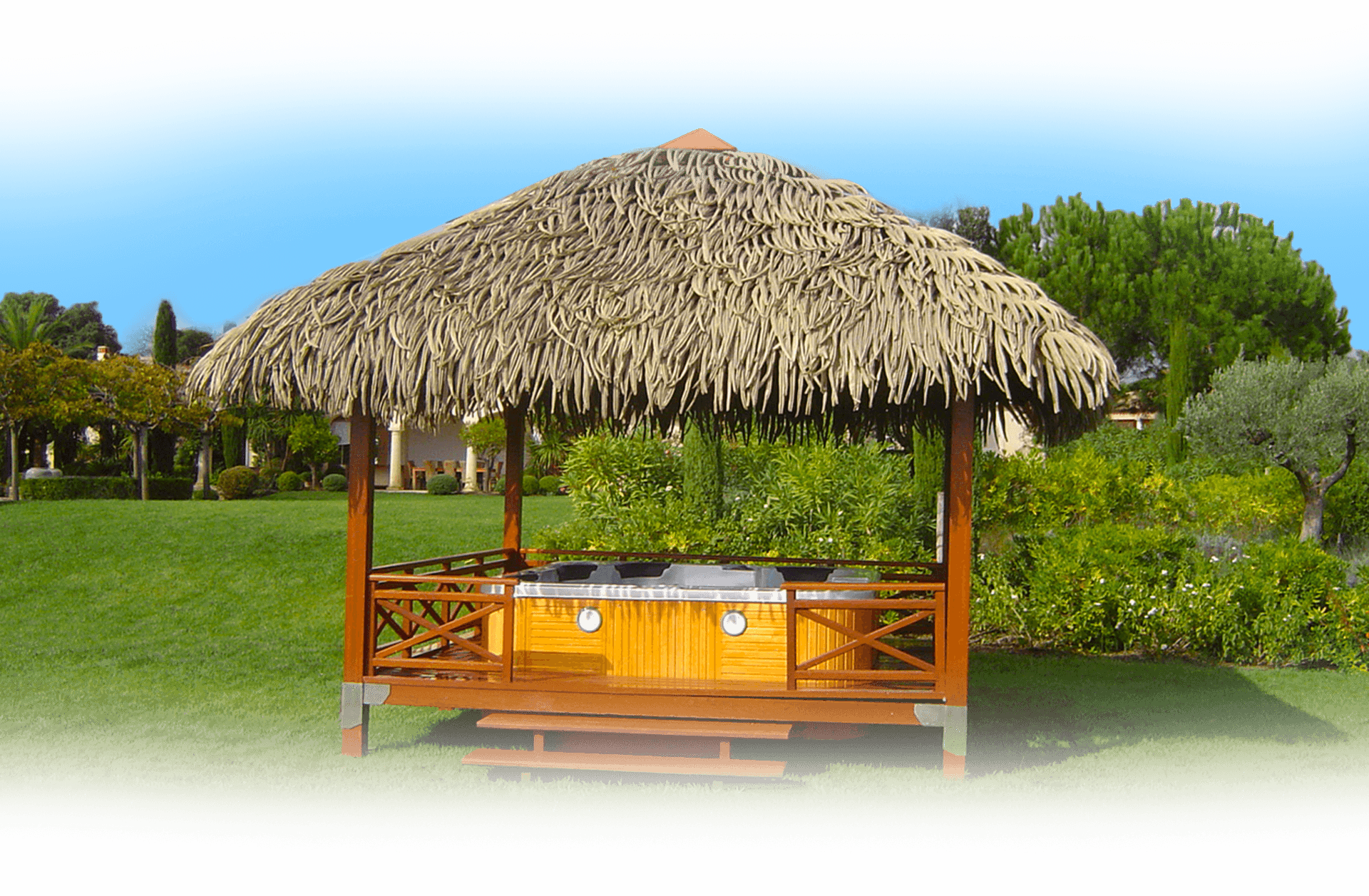 toiture exotique Lot de 40 Panneaux naturels 40x12111 abri jardin pour toit de palme parasol 115 cm gazebo 